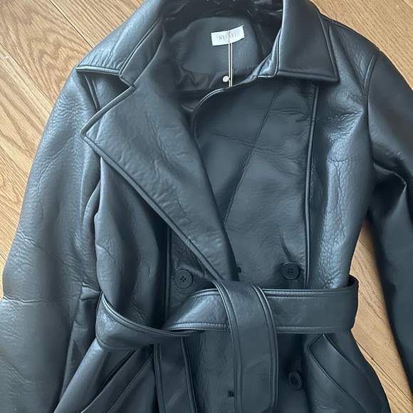 Meshki Faux Leather Trench brand new - Picture 6 of 6